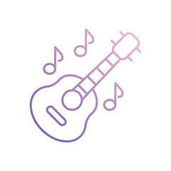 Guitar icon vector stock illustration