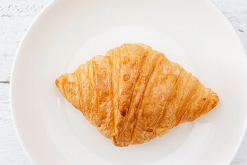 Croissant on plate