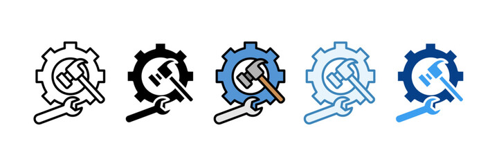 Productivity Tools  Icon Set Multiple Style Collection