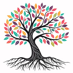 Obraz premium abstract tree with roots