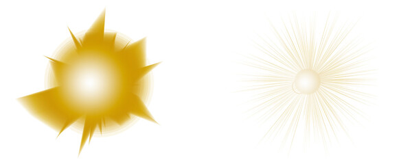 Shiny flare with sunlight glimmer and transparent yellow star flash isolated on a Transparent or White Background
