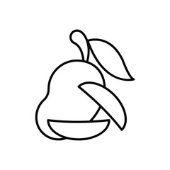 Mango icon vector stock illustration