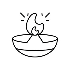 Diwali Lamp icon vector stock illustration