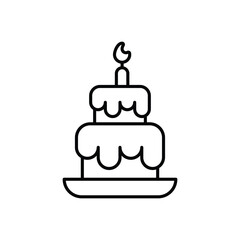 Cake icon vector stock illustration