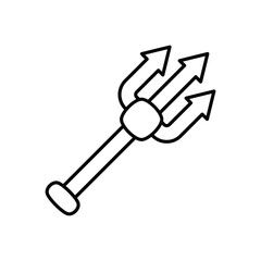 Trident icon vector stock illustration