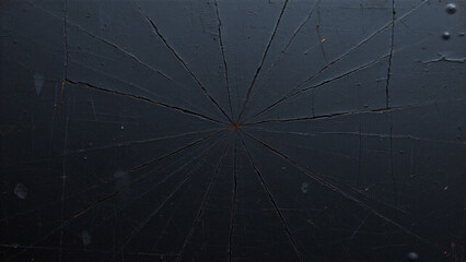 Black metal surface exhibiting a distinctive cross hatch scratch pattern, giving the appearance of deliberate texture