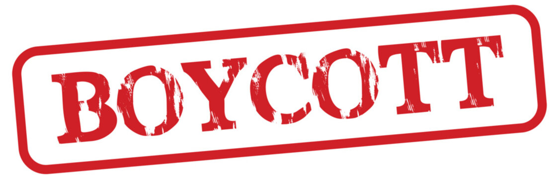 Boycott red rubber stamp vector