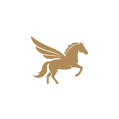 Elegant Brown Horse Head Silhouette Logo