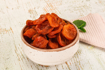 Dry sweet ripe aprocots heap