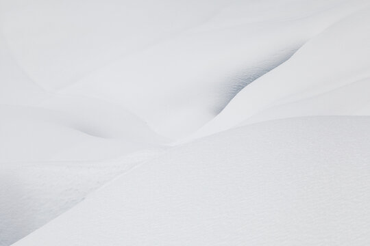 Sensual curves in freshly-fallen snow