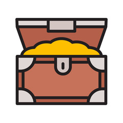Chest icon vector image. Suitable for mobile apps, web apps and print media.
