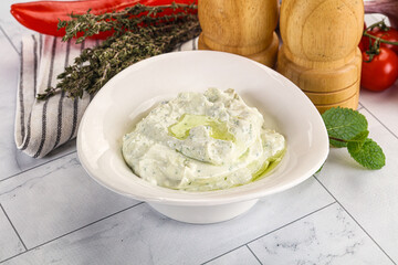 Greek feta dip with oil