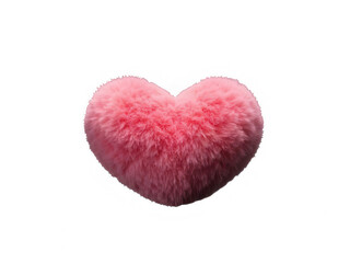 Fluffy pink heart pillow valentines day love gift present