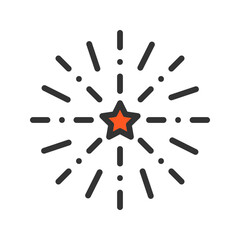 Fireworks II icon vector image. Suitable for mobile apps, web apps and print media.