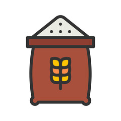 Flour Bag icon vector image. Suitable for mobile apps, web apps and print media.