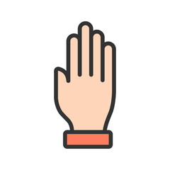 Obraz premium Hand icon vector image. Suitable for mobile apps, web apps and print media.