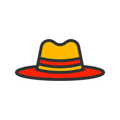 Hat II icon vector image. Suitable for mobile apps, web apps and print media.