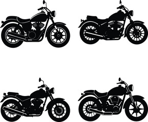 Obraz premium Motorcycle Silhouette vector illustration