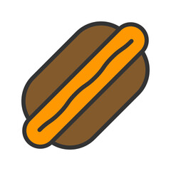 HotDog icon vector image. Suitable for mobile apps, web apps and print media.