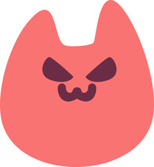 빨간색,분노,화난 얼굴,찡그린 눈썹,강한 감정,캐릭터 이모티콘,감정 폭발,귀여운 분노 표현