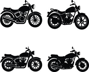 Obraz premium Motorcycle Silhouette vector illustration