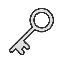 Key I icon vector image. Suitable for mobile apps, web apps and print media.