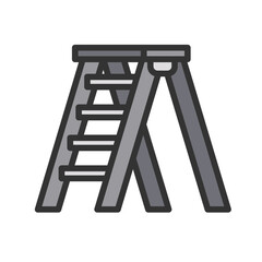 Ladder icon vector image. Suitable for mobile apps, web apps and print media.