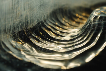 Digital Soundwave Visualization with Glowing Particles and Abstract Acoustic Flow