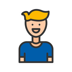 Man icon vector image. Suitable for mobile apps, web apps and print media.