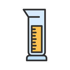 Measuring Cylinder icon vector image. Suitable for mobile apps, web apps and print media.