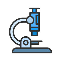 Microscope icon vector image. Suitable for mobile apps, web apps and print media.