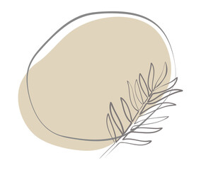 植物のシンプルな装飾枠