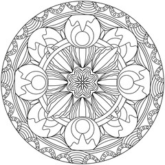 Simple Line Drawings, Line Drawings for Painting Practice, Mandala Paintings, Line Drawings for Making Coloring Books, Printings, Covers, Patterns on Product Surfaces.