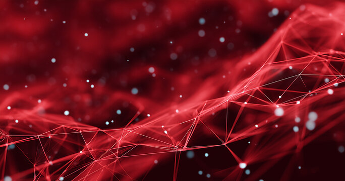 Fondo abstracto de tecnologia y ciencia.Malla o red con lineas y formas geometricas