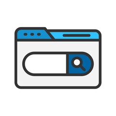 Search Bar icon vector image. Suitable for mobile apps, web apps and print media.