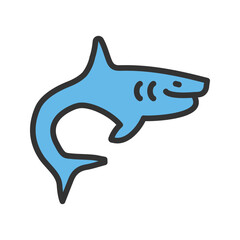 Obraz premium Shark II icon vector image. Suitable for mobile apps, web apps and print media.