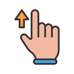 Swipe Up icon vector image. Suitable for mobile apps, web apps and print media.