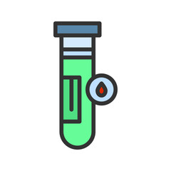 Test Tube icon vector image. Suitable for mobile apps, web apps and print media.