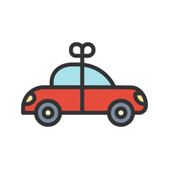 Toy Car icon vector image. Suitable for mobile apps, web apps and print media.