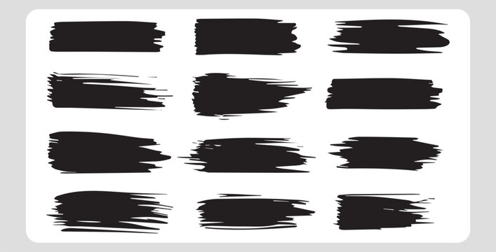 Set brush strock, paint brush, Vector collection, creative brush, grunge, Ink blots, Blob, Vector, Round Grunge, circle brush 