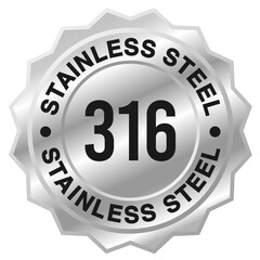 Stainless steel 316 badge template. Suitable for product label and information circular metalic stamp	
