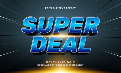 super deal editable text effect with a discount and sale text style