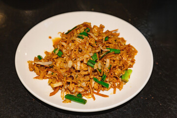 Sautéed shredded pork with pickled mustard greens, chili and scallions, classic Shanghai home-style stir-fry dish