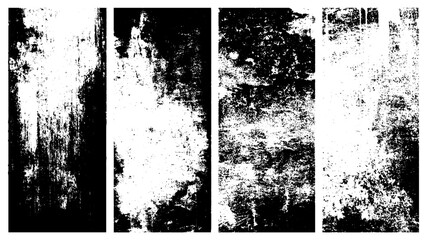 Set Of grunges, Vector white distress texture grunge rough dirty scratch grunge urban transparent background. Vector Grunge Texture