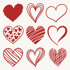 Set of Love-Inspired Vector Art &ndash; Stunning Heart Illustrations for Every Occasion