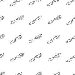 kitchen utensil pattern. kitchenware seamless pattern. doodle kitchen background