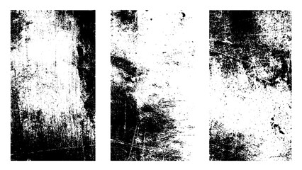 Set Of Grunges, Grunge background of black and white. Abstract illustration texture of cracks, chips, dot isolated, Texture black and white abstract grunge style. Vintage abstract texture of old surfa