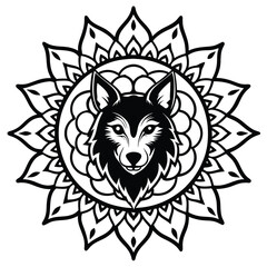 A vector illustration depicts a tribal-style lion head, reminiscent of a tattoo design