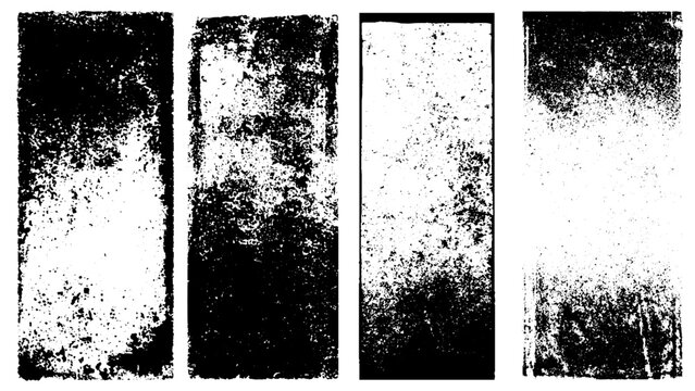 Set Of Grunges, Texture of chips, scuffs, dirt on black glass, Dust and scratches design. Gray abstract background. Distressed photo editor layer. Copy space.