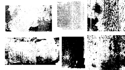 Set Of Grunges, Abstract dirty or aging frame. Dust particle and dust grain texture or dirt overlay use effect for frame, Dirty and covered in black spots a concrete wall. Texture or background